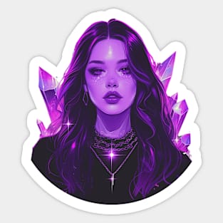 Crystal Witchy Girl Sticker